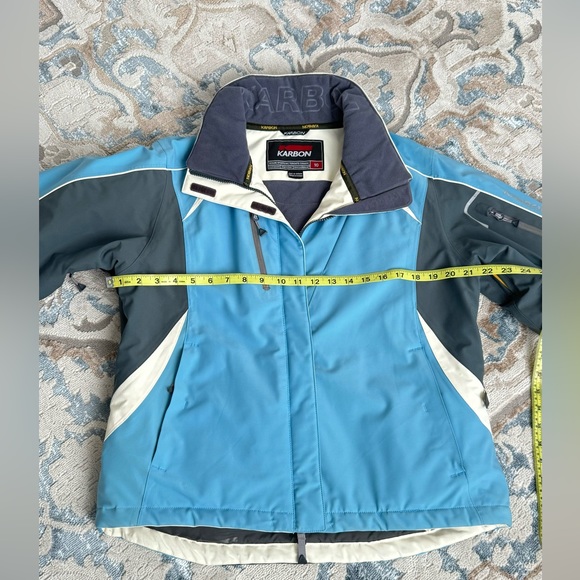 Super high quality Karbon unisex ski jacket size 10, bue, cream gray and orange. - Picture 3 of 8